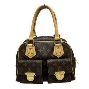 Louis Vuitton Manhattan PM M40026 Monogram Canvas Handbag, Brown, Women's